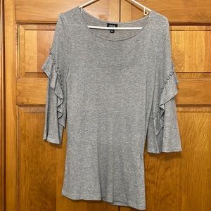 a.n.a. Top with Ruffle Sleeves - Size Large